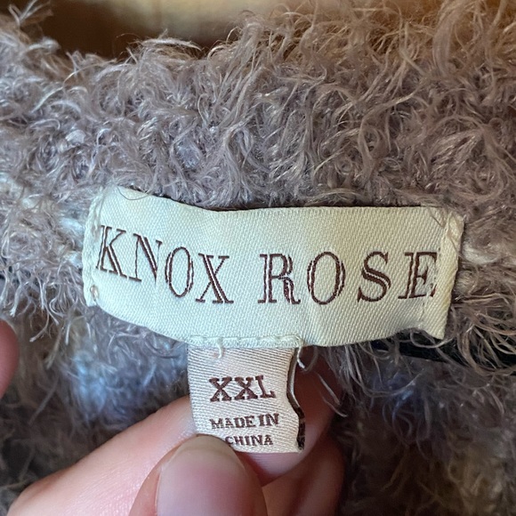 Knox Rose tan sweater with fringe, XXL - Picture 3 of 10